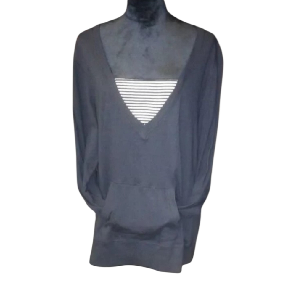 Faded Glory Black Soot Lightweight Women's Long Sleeve Shirt Size 2X (18W/20W)!